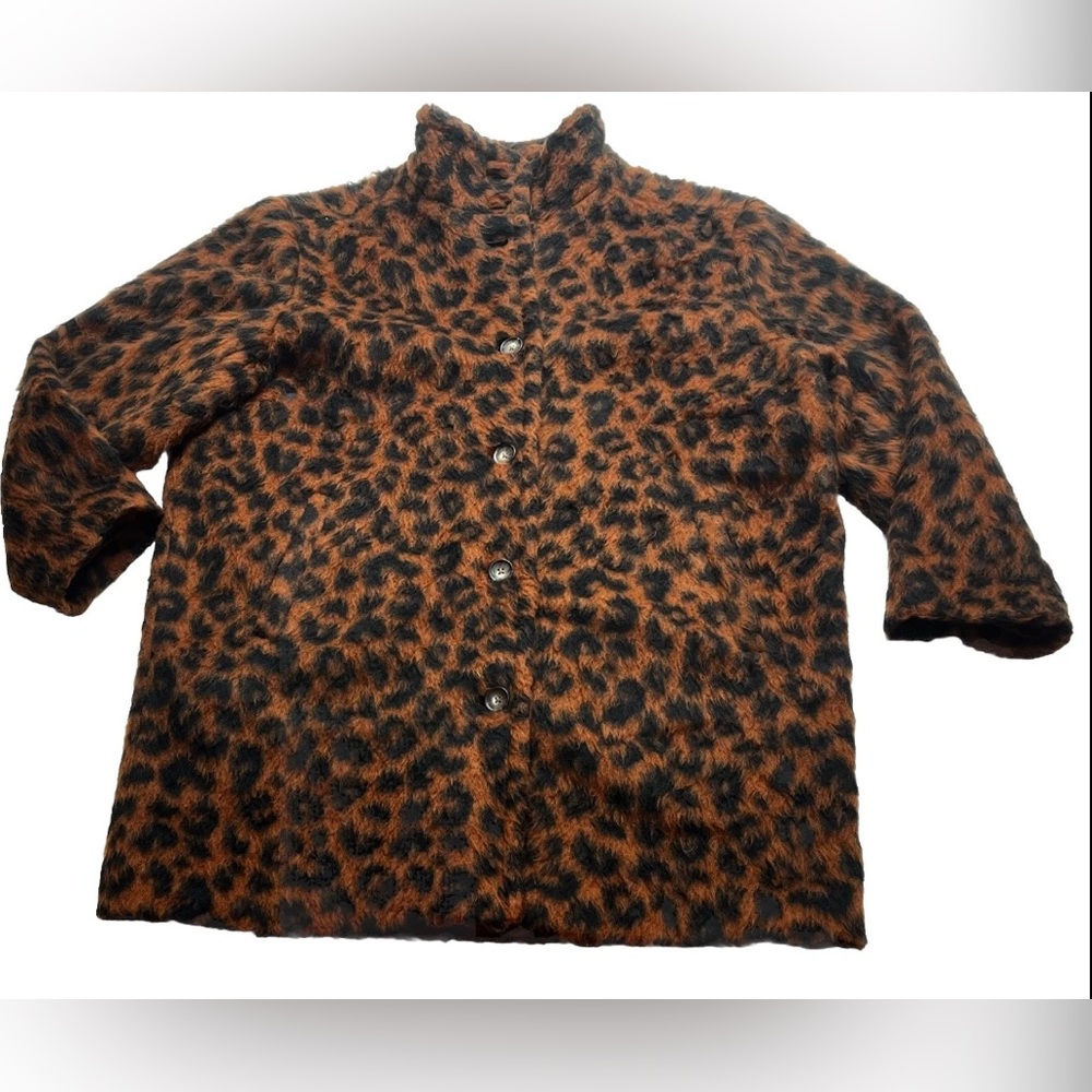 Marine Layer Leopard-Pattern Brown & Black Trench… - image 2